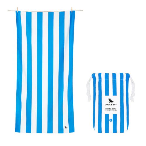 Beach Towel Cabana Large Bondi Blue - Fleur - De - Lis Boutique