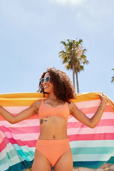 Beach Towel Cabana Large Coastal Candy - Fleur - De - Lis Boutique