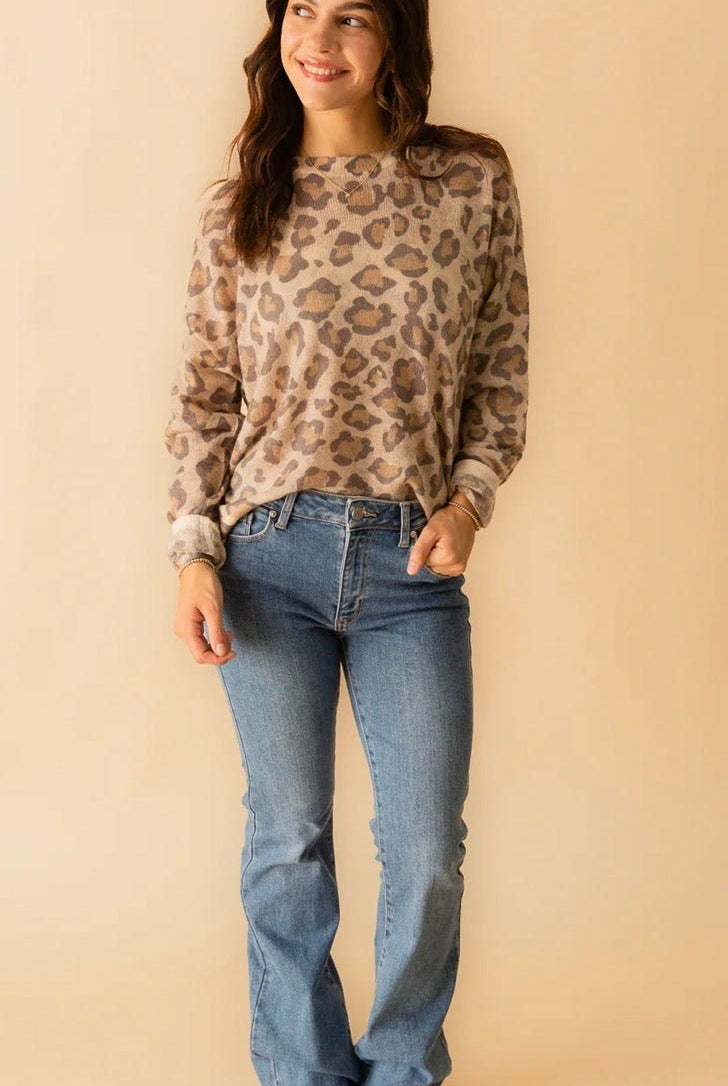 Lucy Paris Nina Pullover Leopard Sweater - Fleur-De-Lis Boutique
