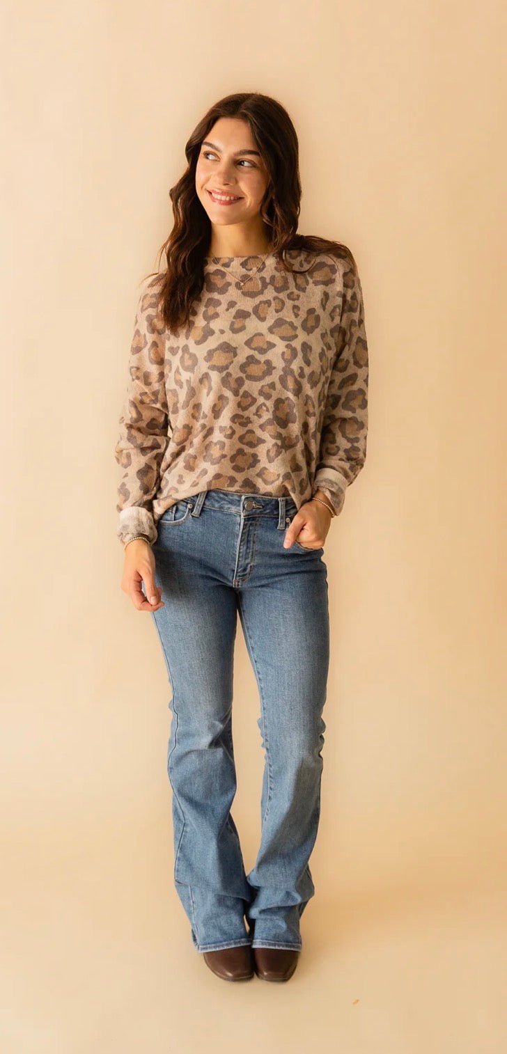 Lucy Paris Nina Pullover Leopard Sweater - Fleur-De-Lis Boutique