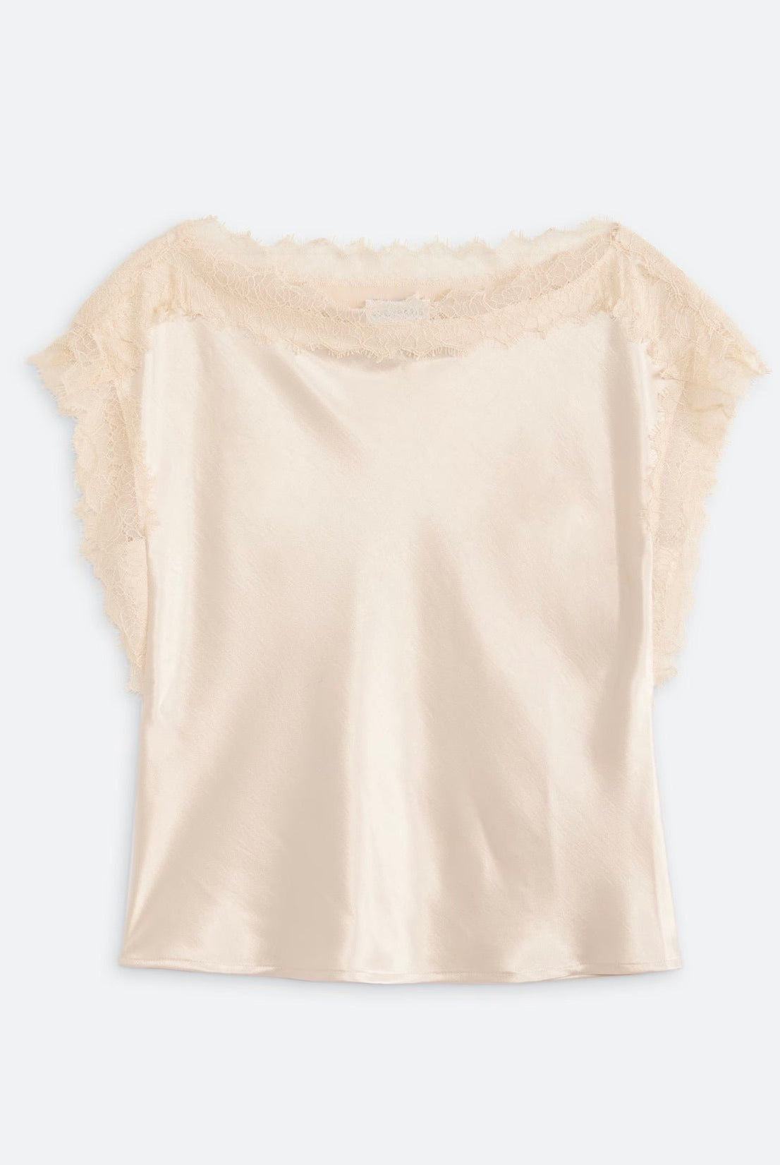 Lucy Paris Chris Lace Trim Top Ivory - Fleur-De-Lis Boutique