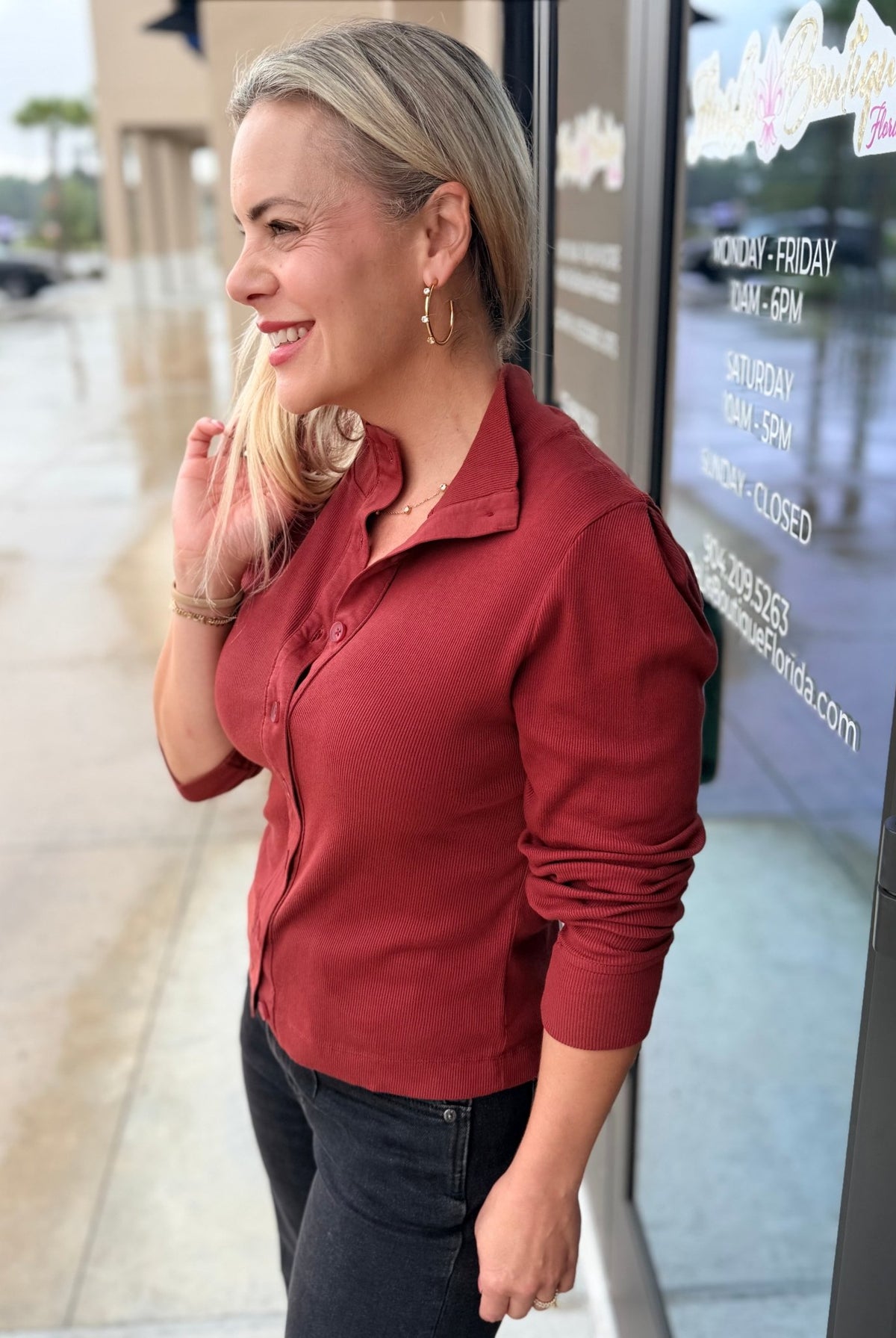 Bobi Los Angeles Statement Cardigan Spice - Fleur-De-Lis Boutique