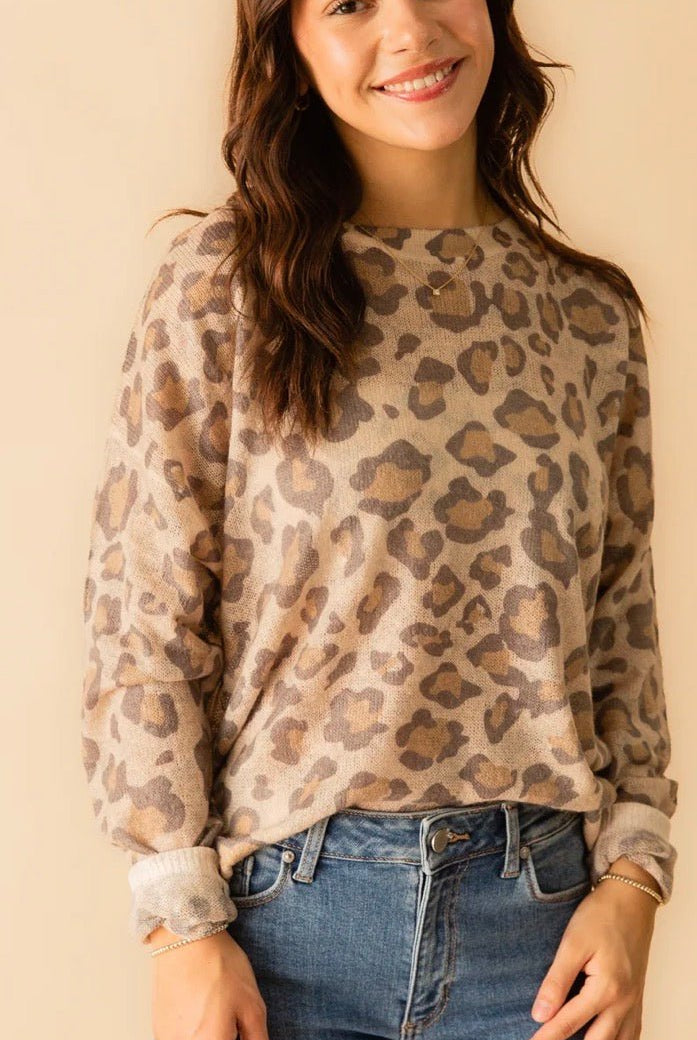 Lucy Paris Nina Pullover Leopard Sweater - Fleur-De-Lis Boutique