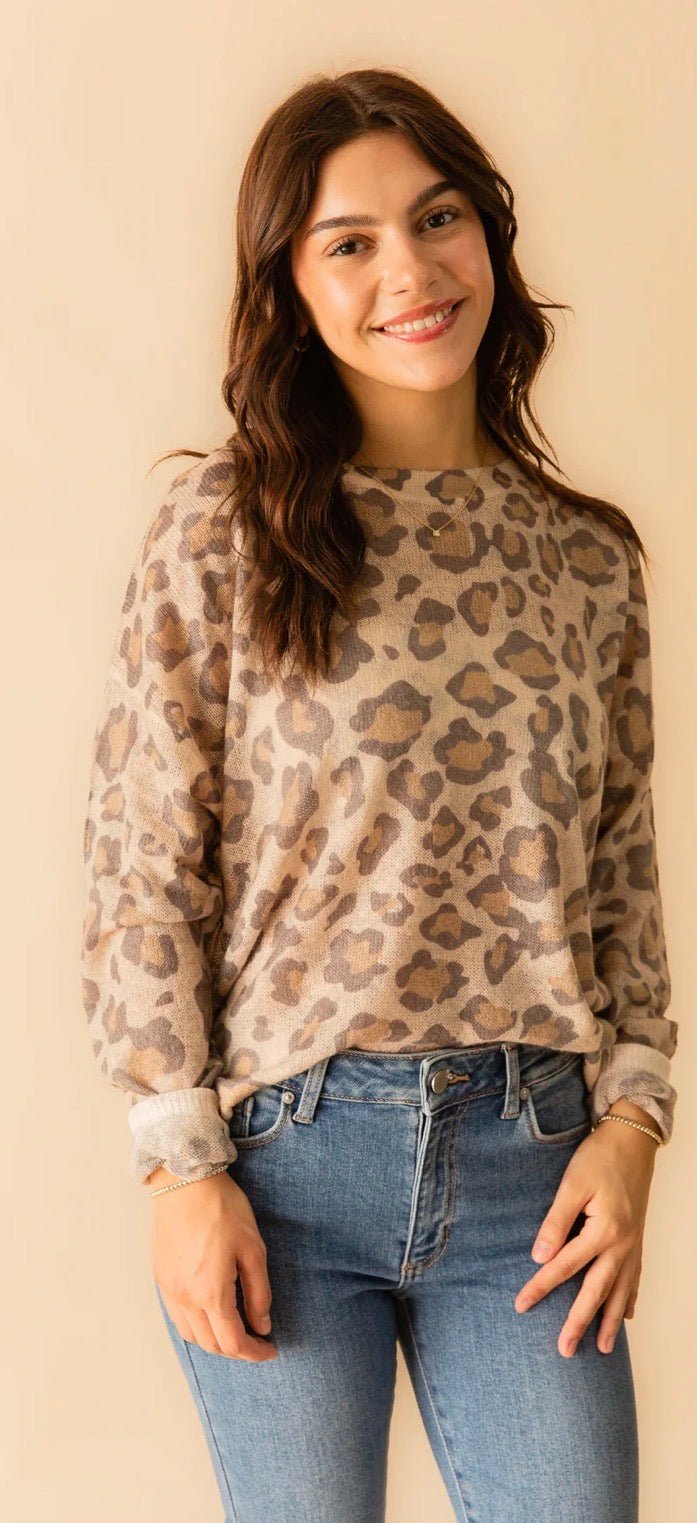 Lucy Paris Nina Pullover Leopard Sweater - Fleur-De-Lis Boutique