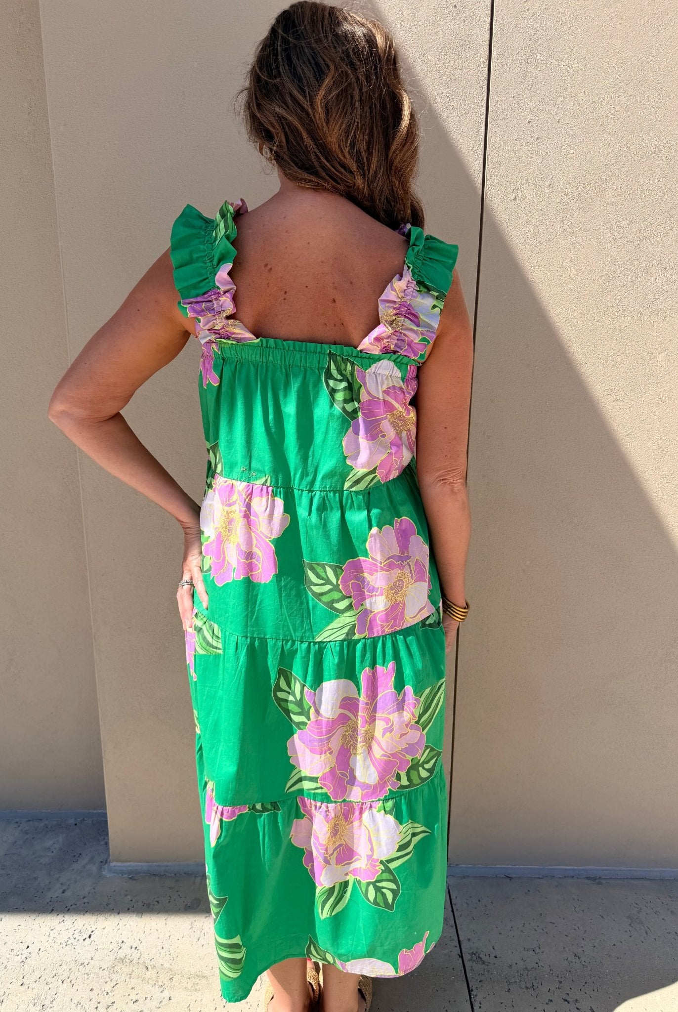 THML Floral Print Tiered Dress - Fleur - De - Lis Boutique
