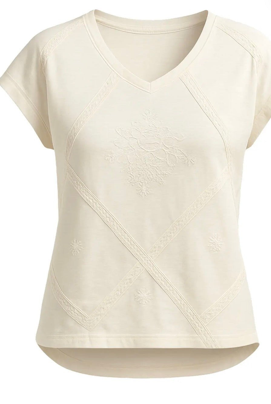 Another Love Graciela Vintage Cream Top - Fleur - De - Lis Boutique