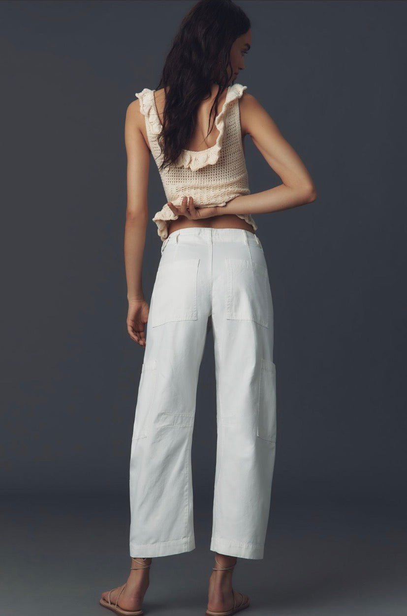 Pistola Sabrina Utility White Pants - Fleur - De - Lis Boutique