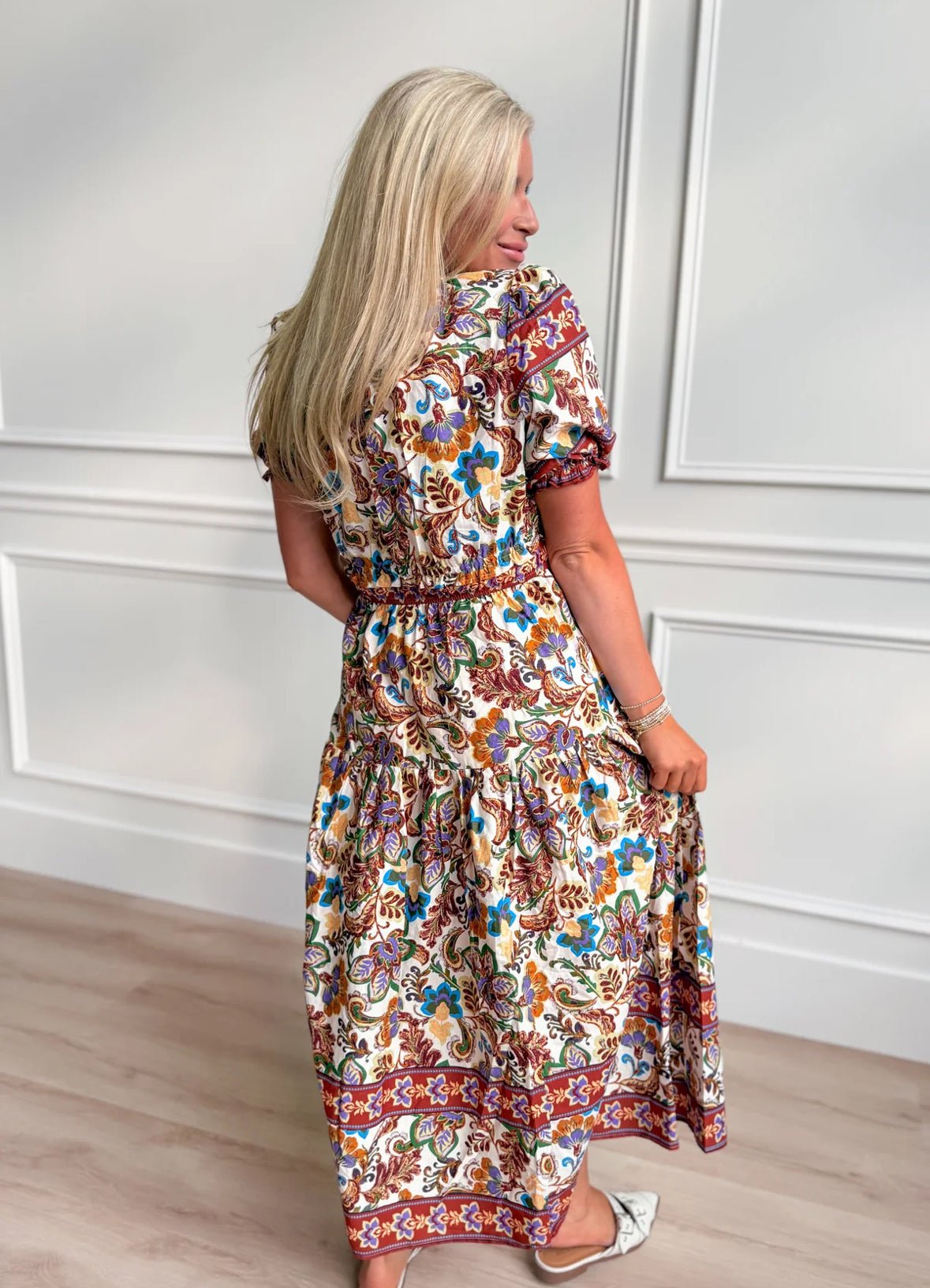 Meet Me In Santorini Regal Tapestry Maxi Dress - Fleur - De - Lis Boutique