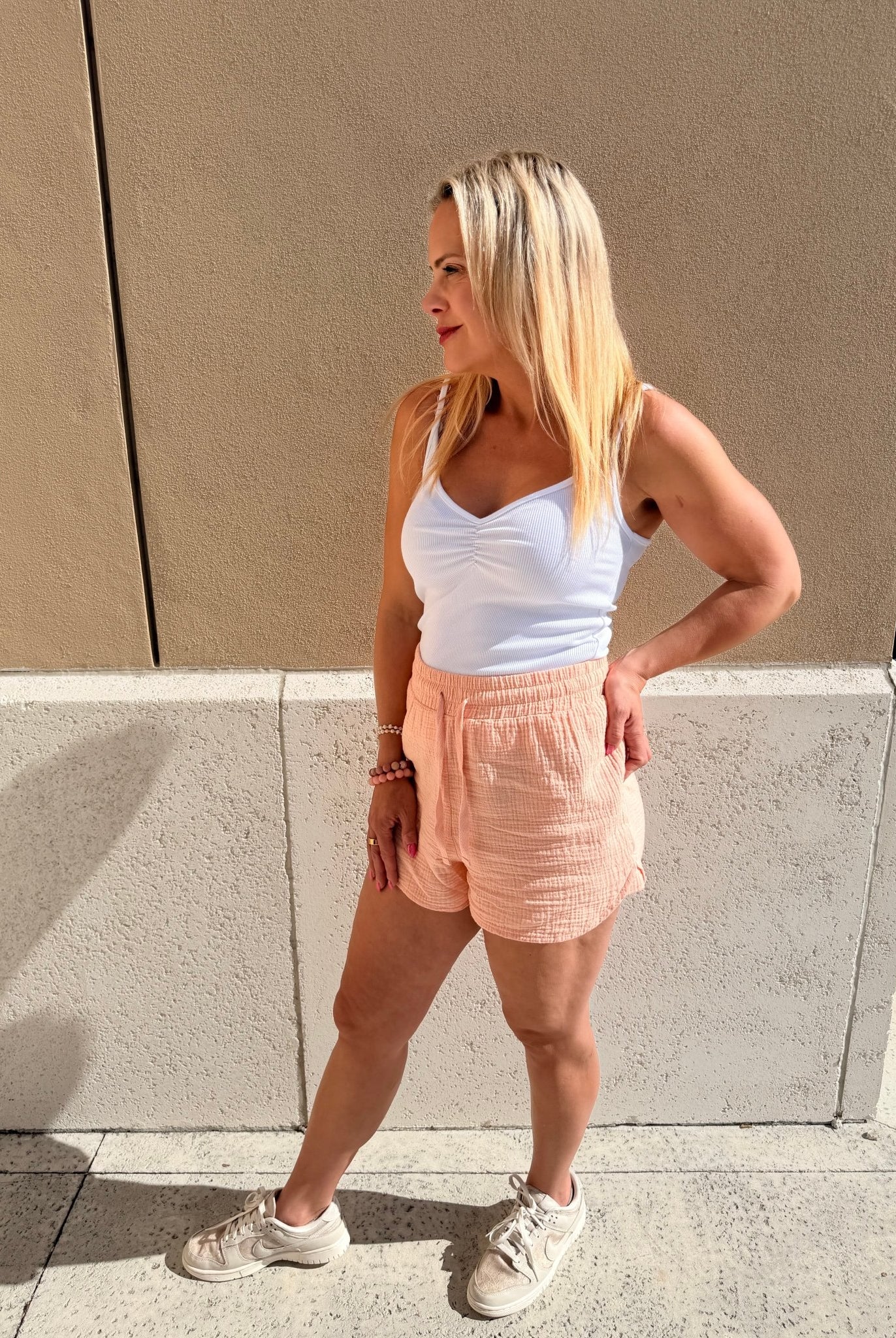 Bobi Los Angeles Drawcord Short Babe - Fleur - De - Lis Boutique