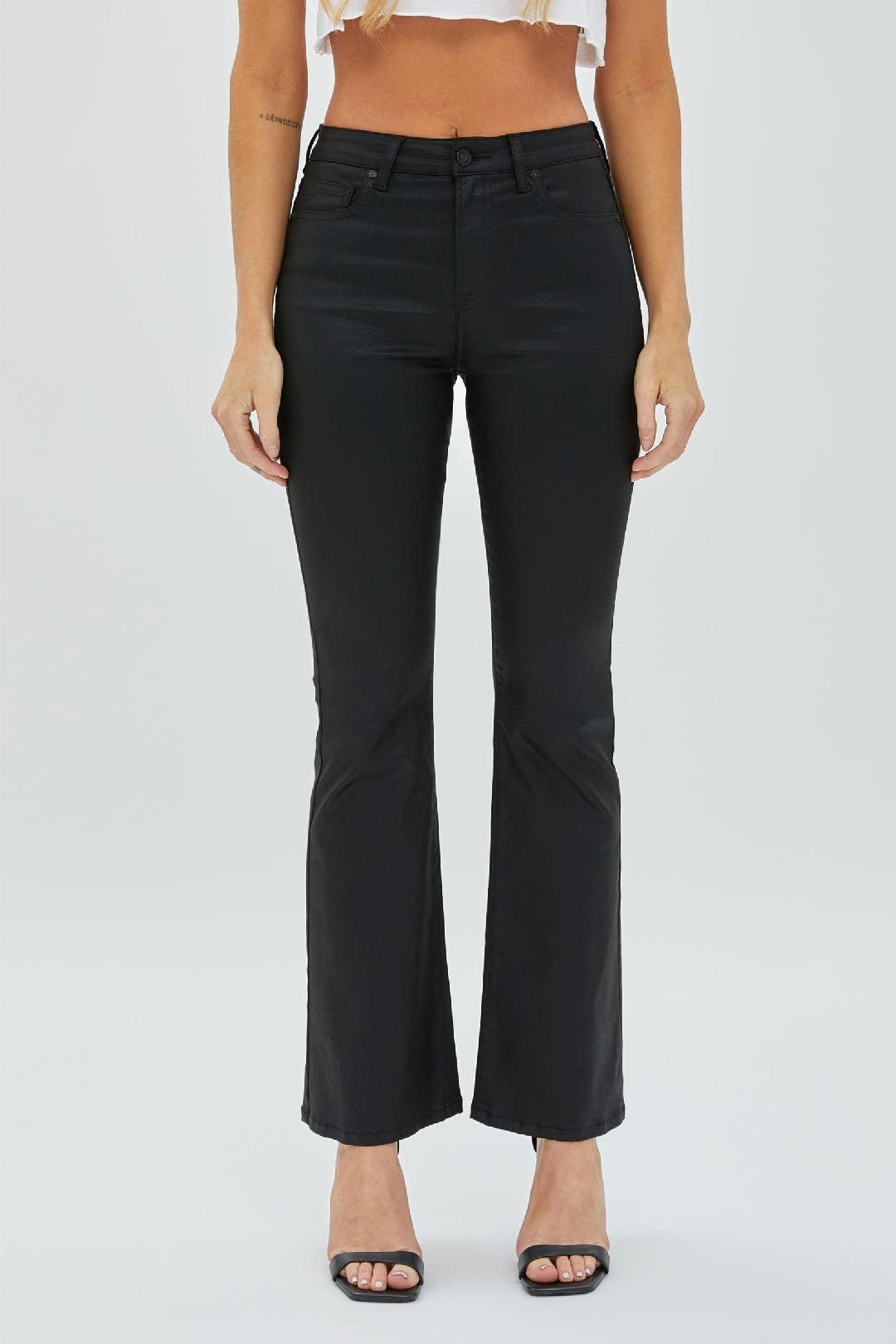 The Happi Coated Clean Stretch Flare - Hidden Denim - Fleur - De - Lis Boutique