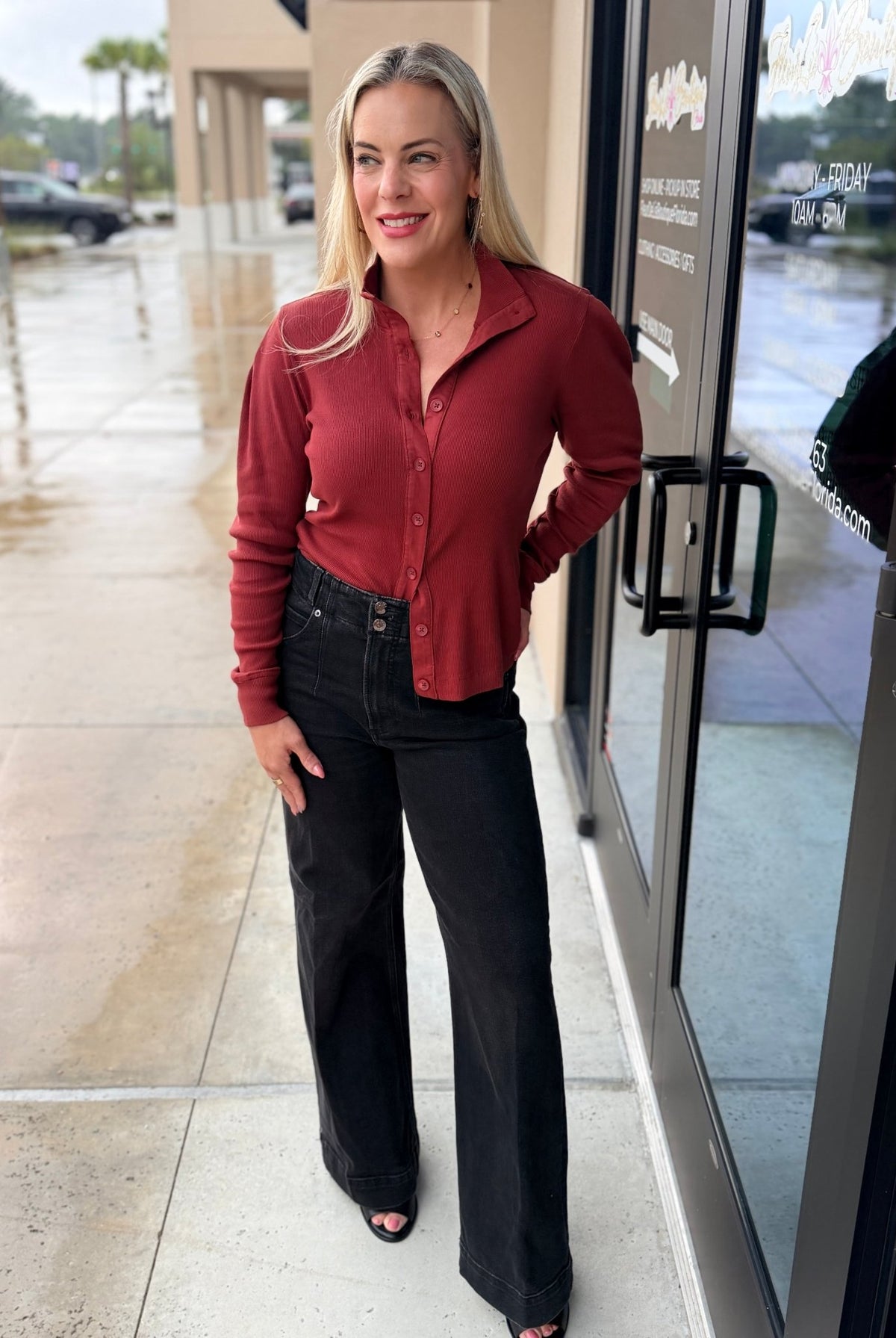 Bobi Los Angeles Statement Cardigan Spice - Fleur-De-Lis Boutique