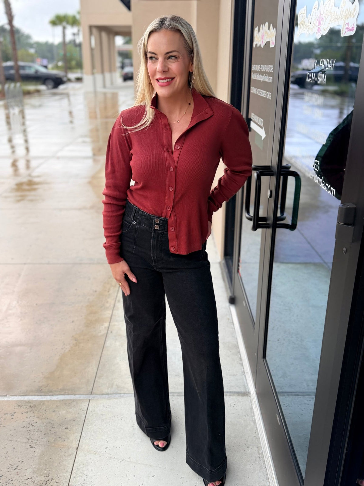 Bobi Los Angeles Statement Cardigan Spice - Fleur-De-Lis Boutique