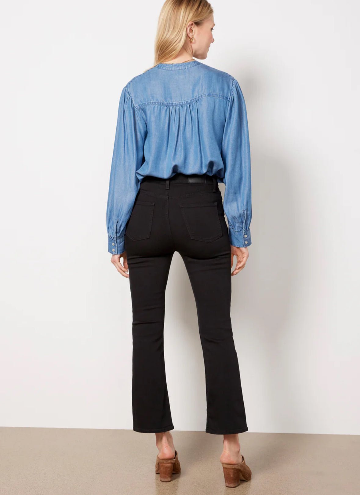 Pistola Lennon High Rise Crop Bootcut Jean Noir - Fleur - De - Lis Boutique