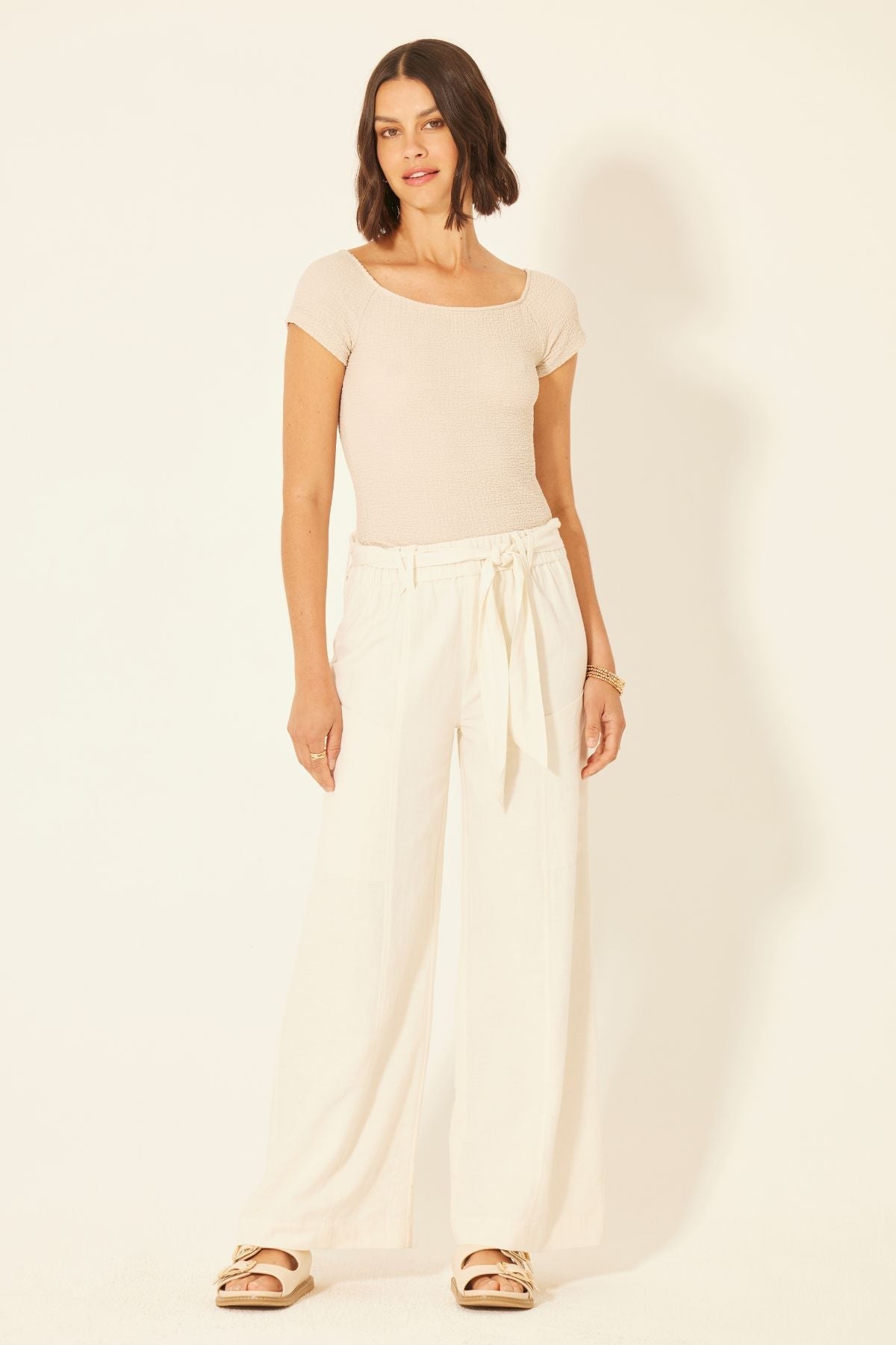 Bila77 Garnet Pant Whisper White - Fleur - De - Lis Boutique