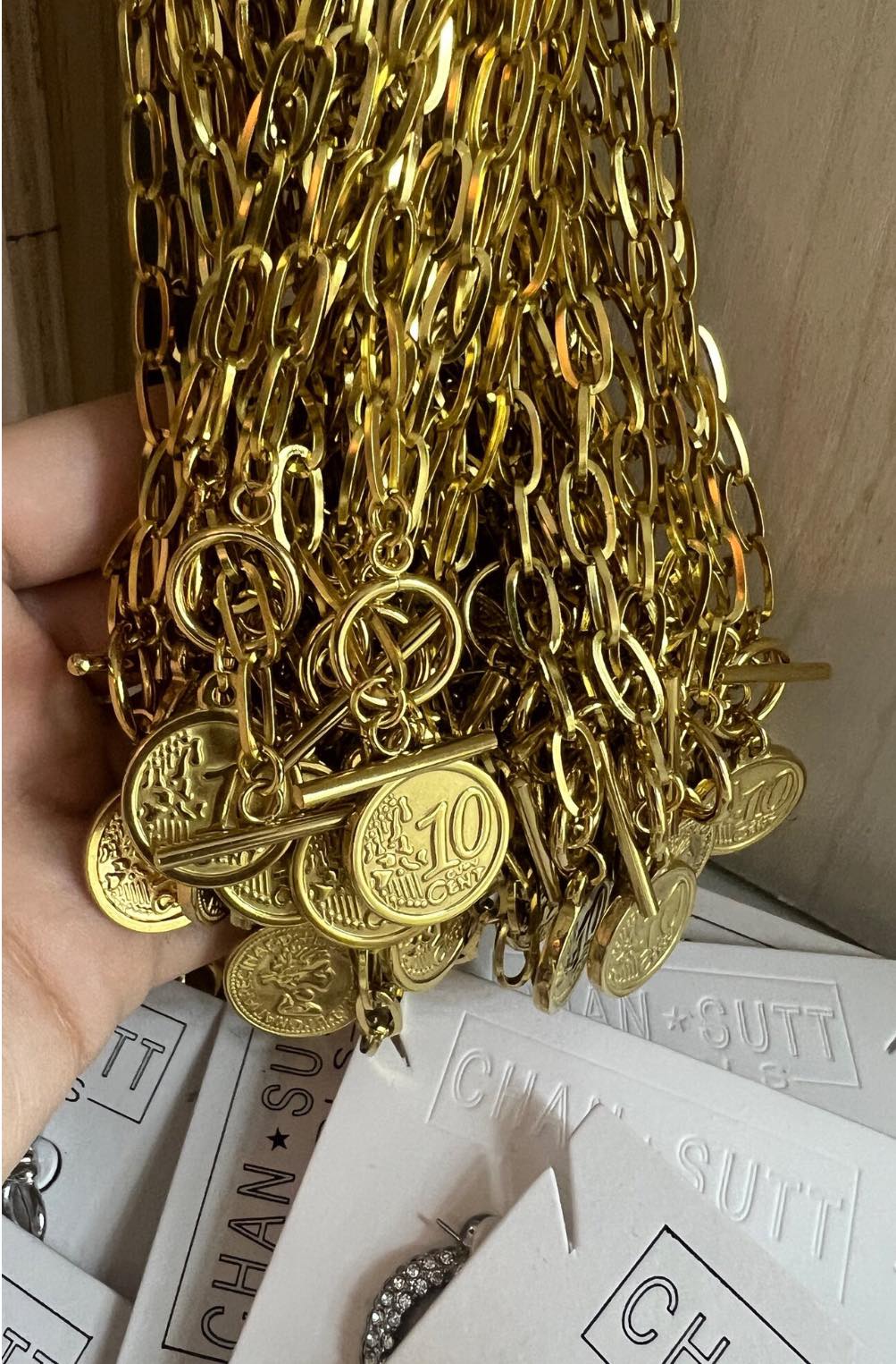 Chansutt Pearls Coin Necklace - Fleur - De - Lis Boutique