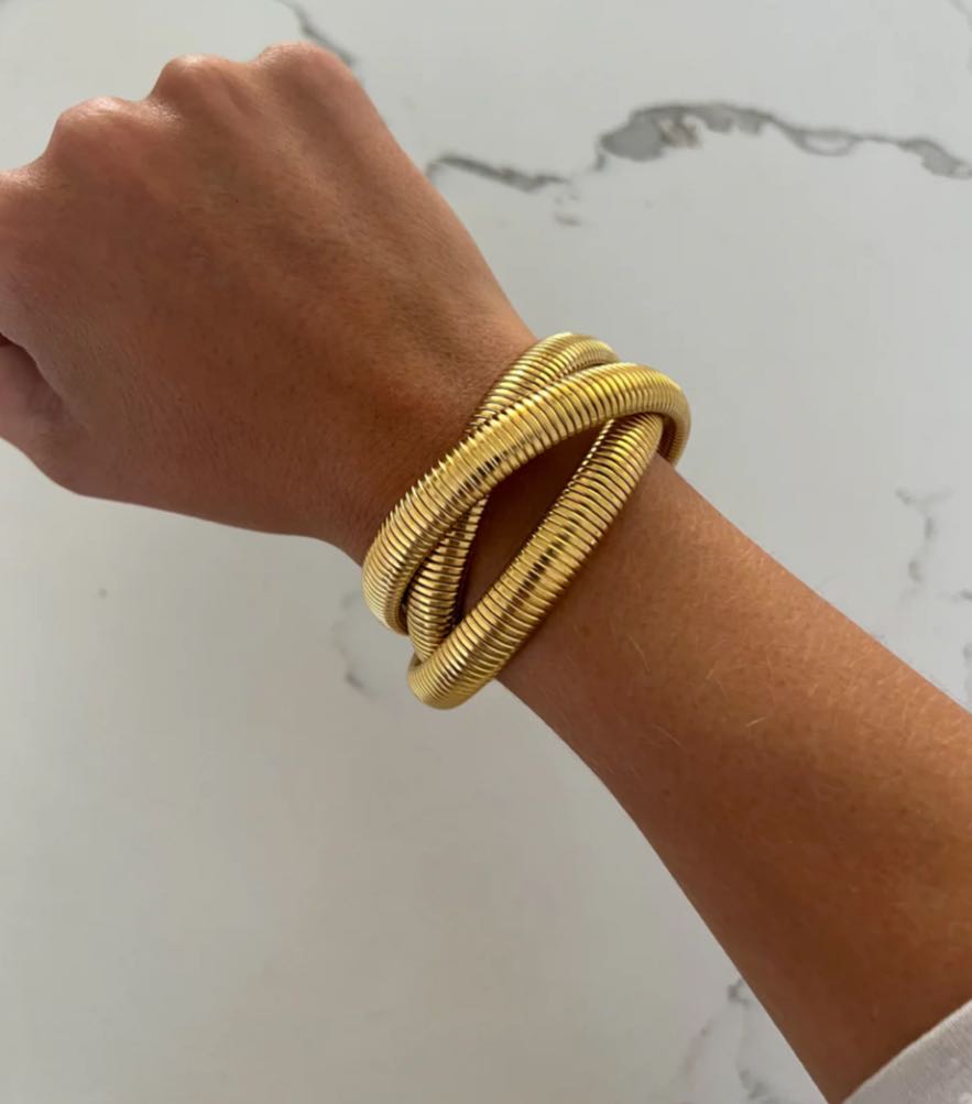 Chansutt Pearls Triple Gold Emma Bracelet - Fleur - De - Lis Boutique