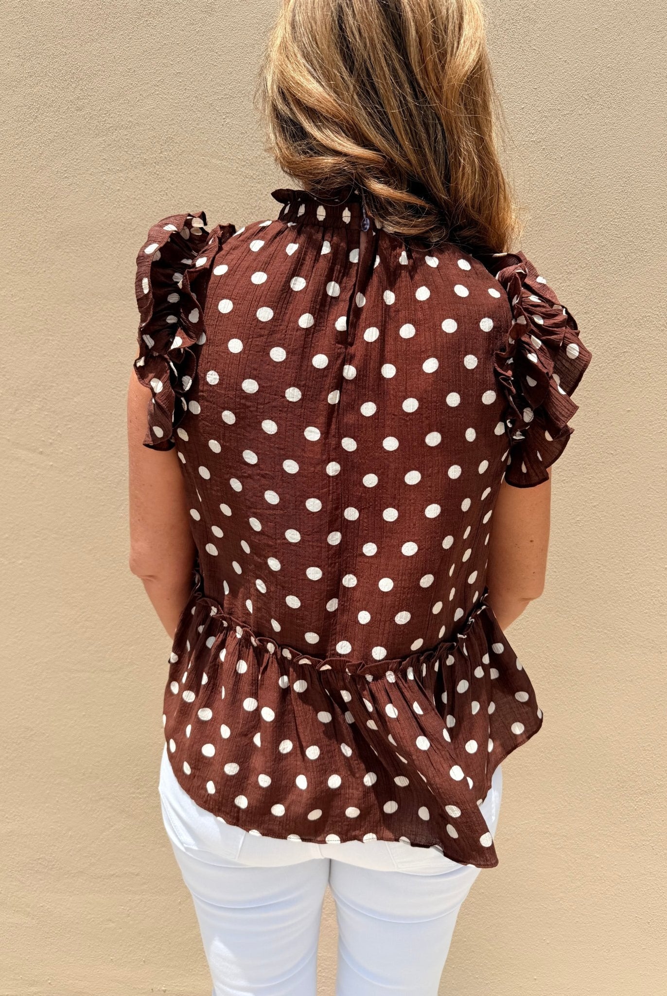Meet Me In Santorini Chestnut Moon Blouse - Fleur-De-Lis Boutique