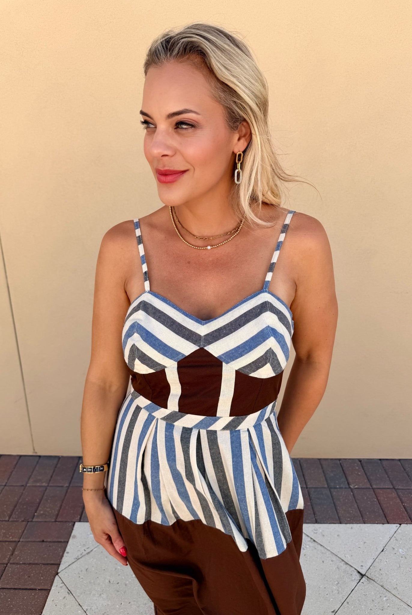 Azura Striped Bustier Maxi Dress - Fleur-De-Lis Boutique