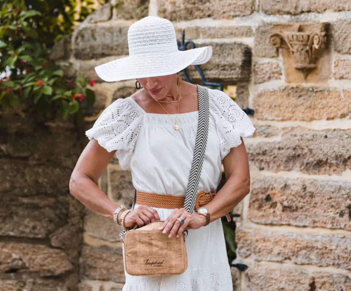 Anastasia Cork Small Crossbody - Natural - Fleur - De - Lis Boutique