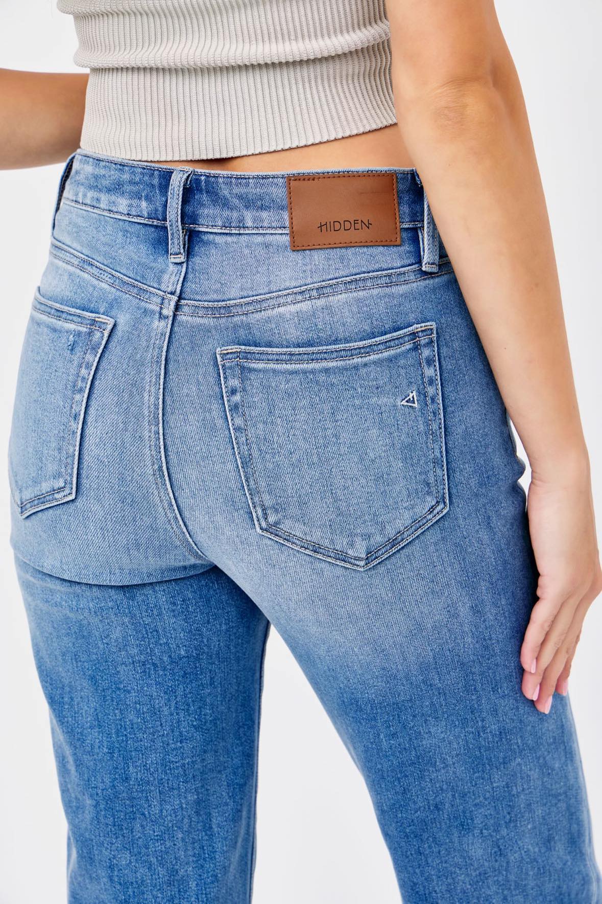 Slit Hem Relaxed Straight Jean - Fleur - De - Lis Boutique