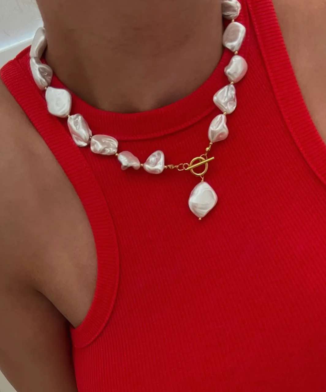 Chansutt Chunky Pearl Necklace - Fleur - De - Lis Boutique