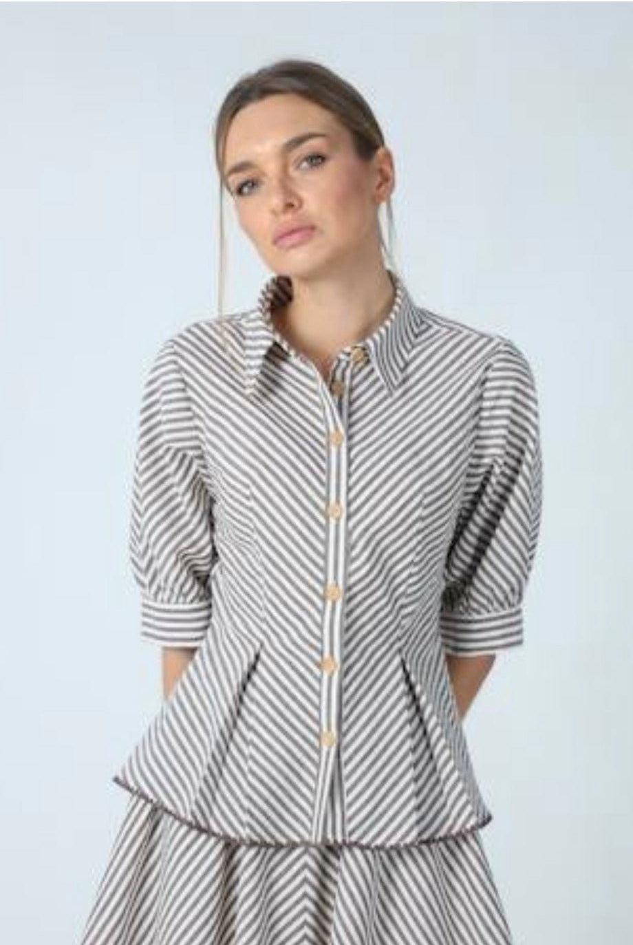 Aylaya Jackie Striped Shirt - Fleur-De-Lis Boutique