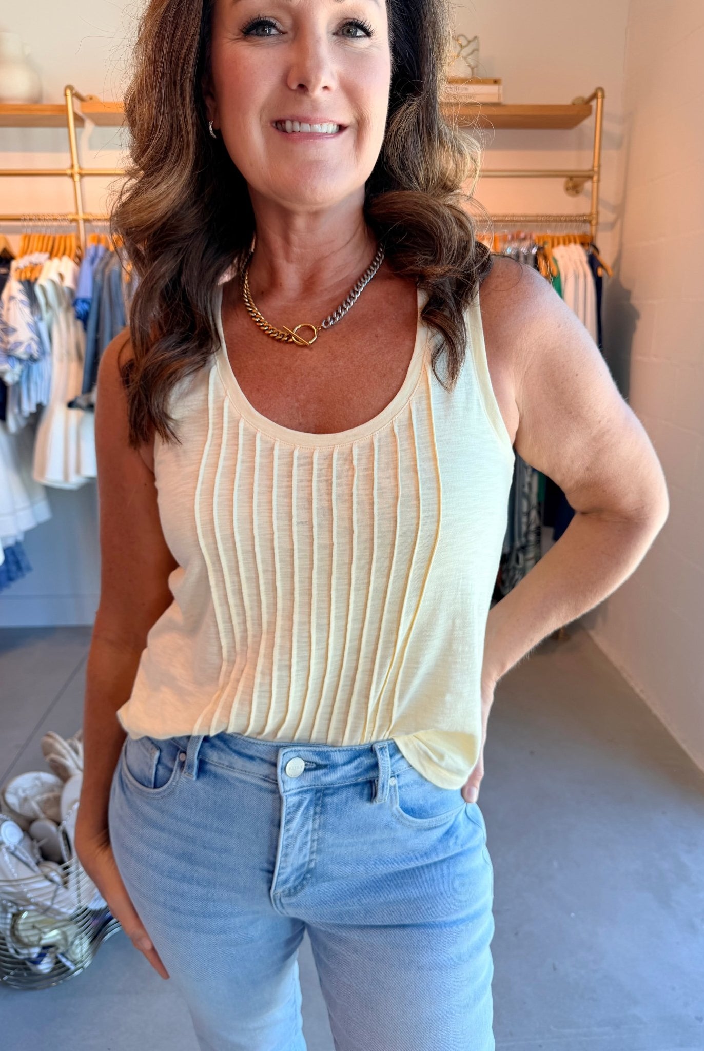 Another Love Dakota Top Pale Yellow - Fleur - De - Lis Boutique