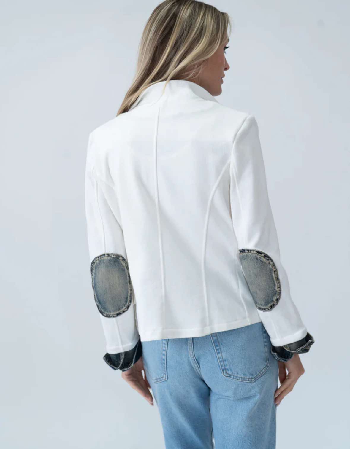 Clarissa Mixed Media Denim Jacket - Six Fifty Clothing - Fleur - De - Lis Boutique