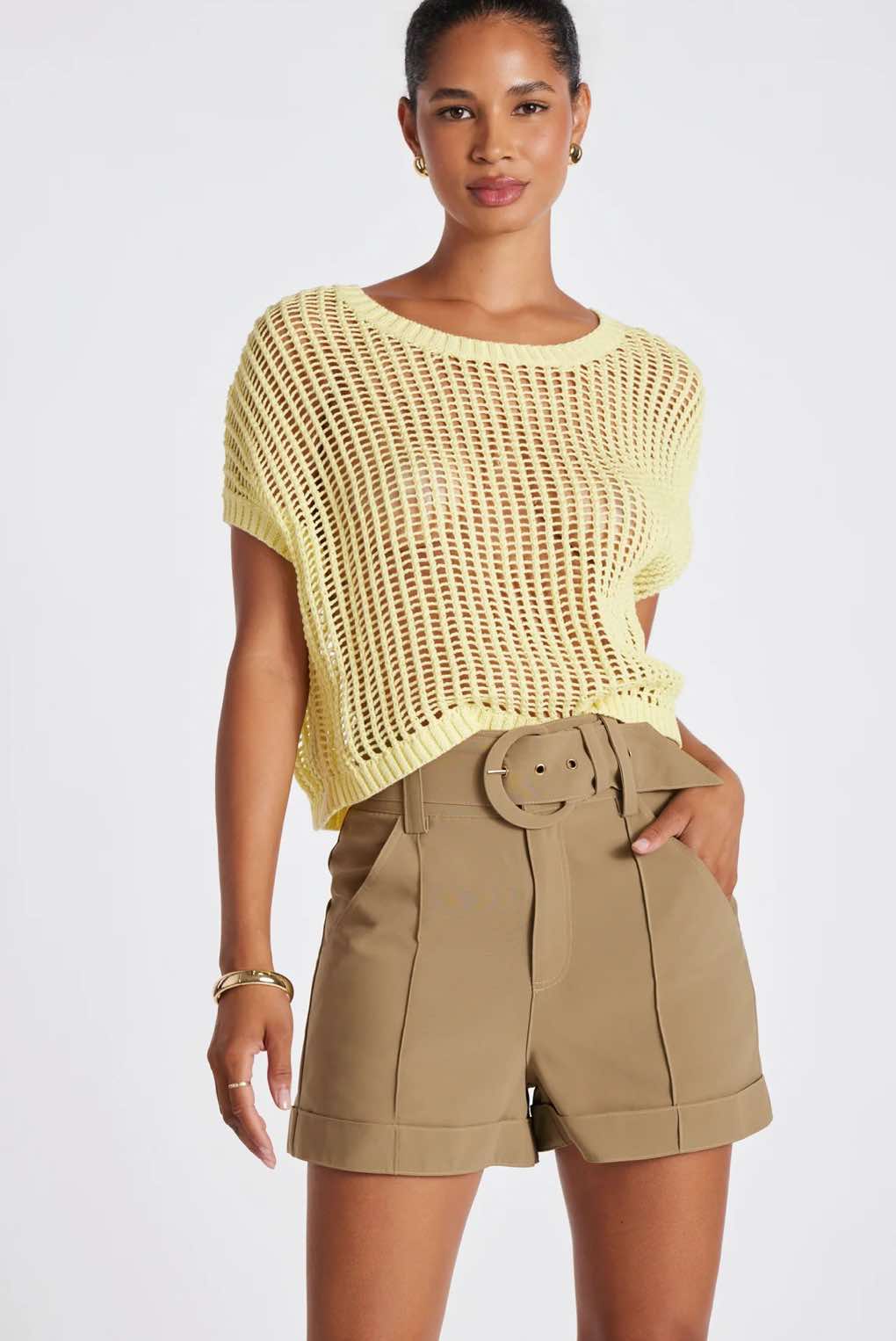 Bishop + Young Astrid Belted Short - Fleur - De - Lis Boutique