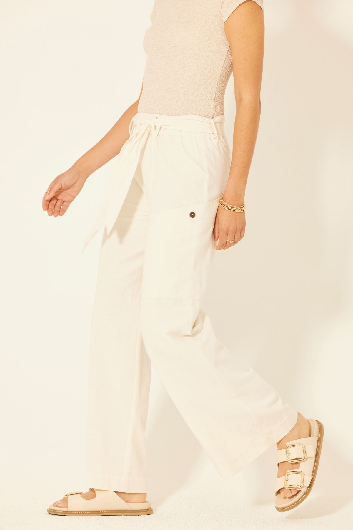 Bila77 Garnet Pant Whisper White - Fleur - De - Lis Boutique