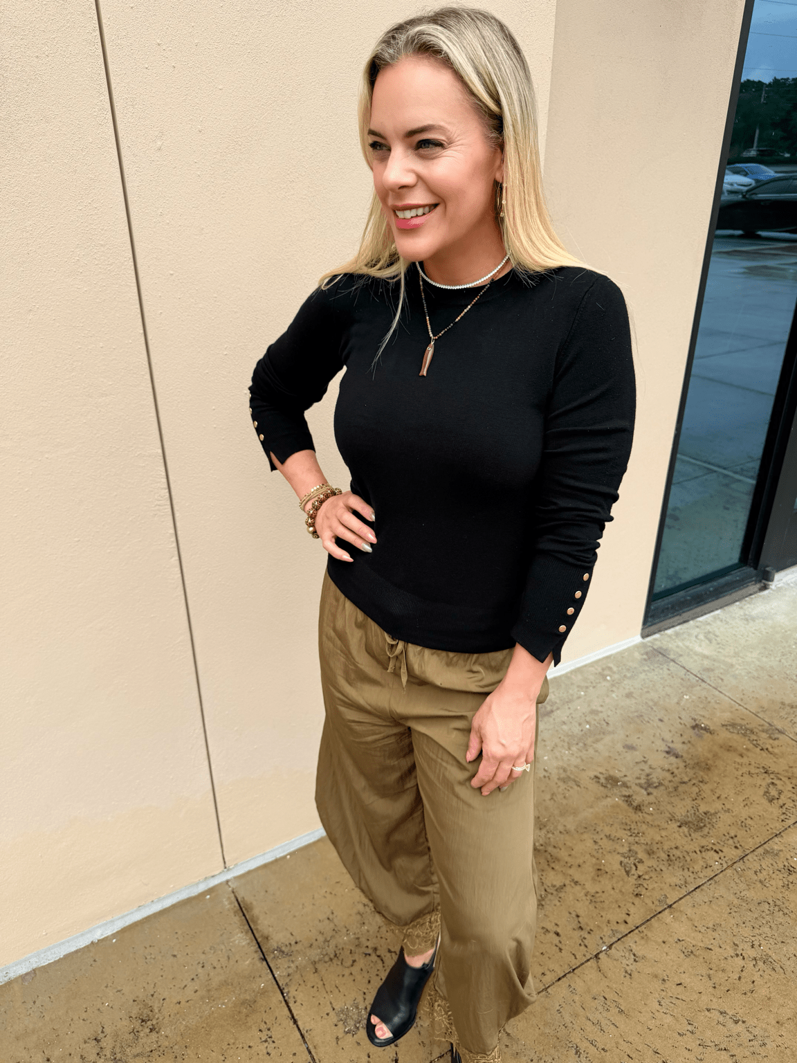 Sincerely Ours Sami Sweater Black - Fleur-De-Lis Boutique