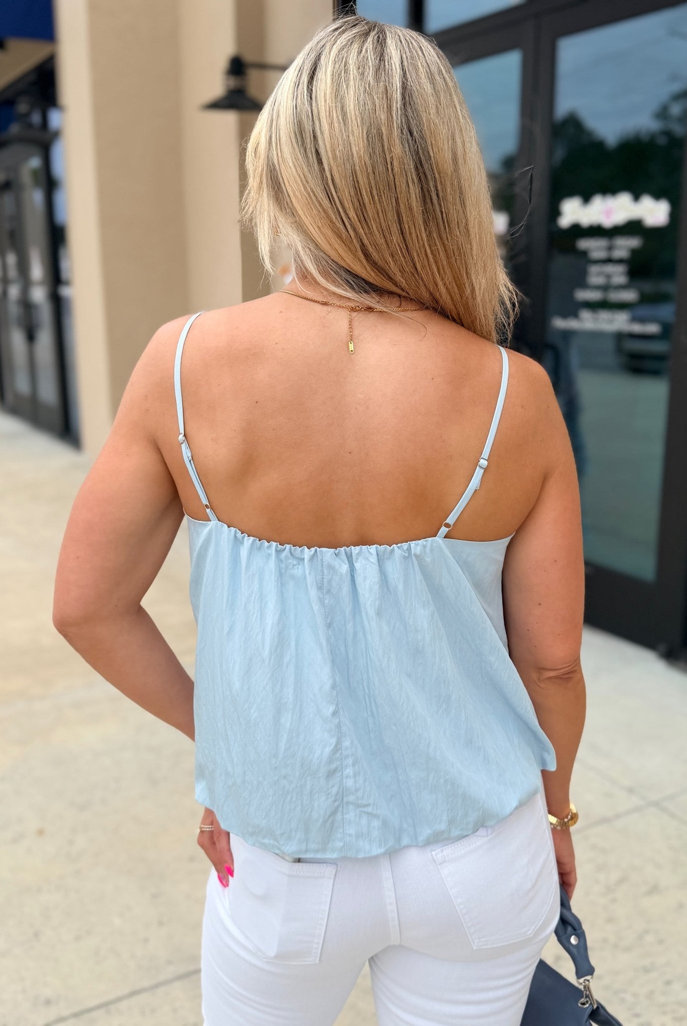 Sky is the limit Bubble Hem Tank - Fleur-De-Lis Boutique