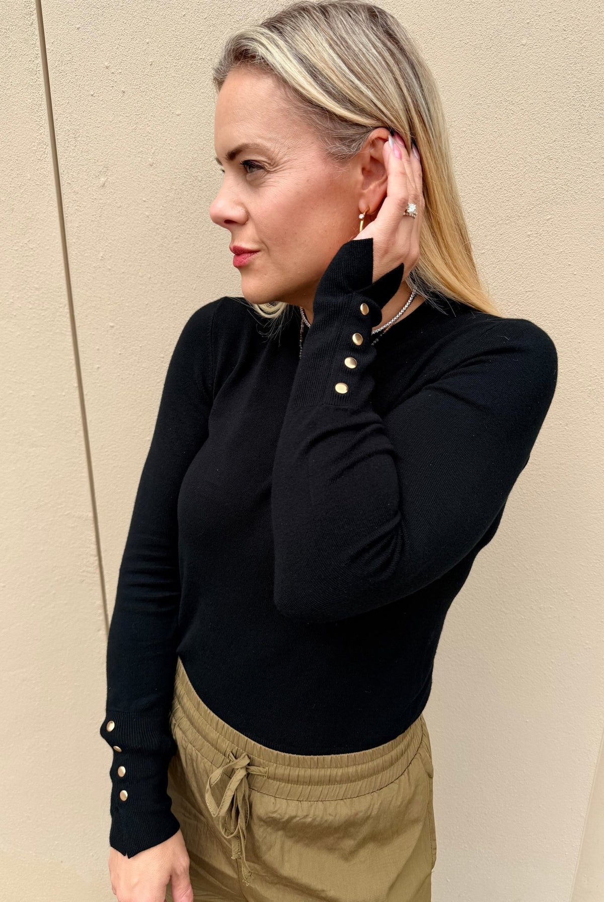 Sincerely Ours Sami Sweater Black - Fleur-De-Lis Boutique