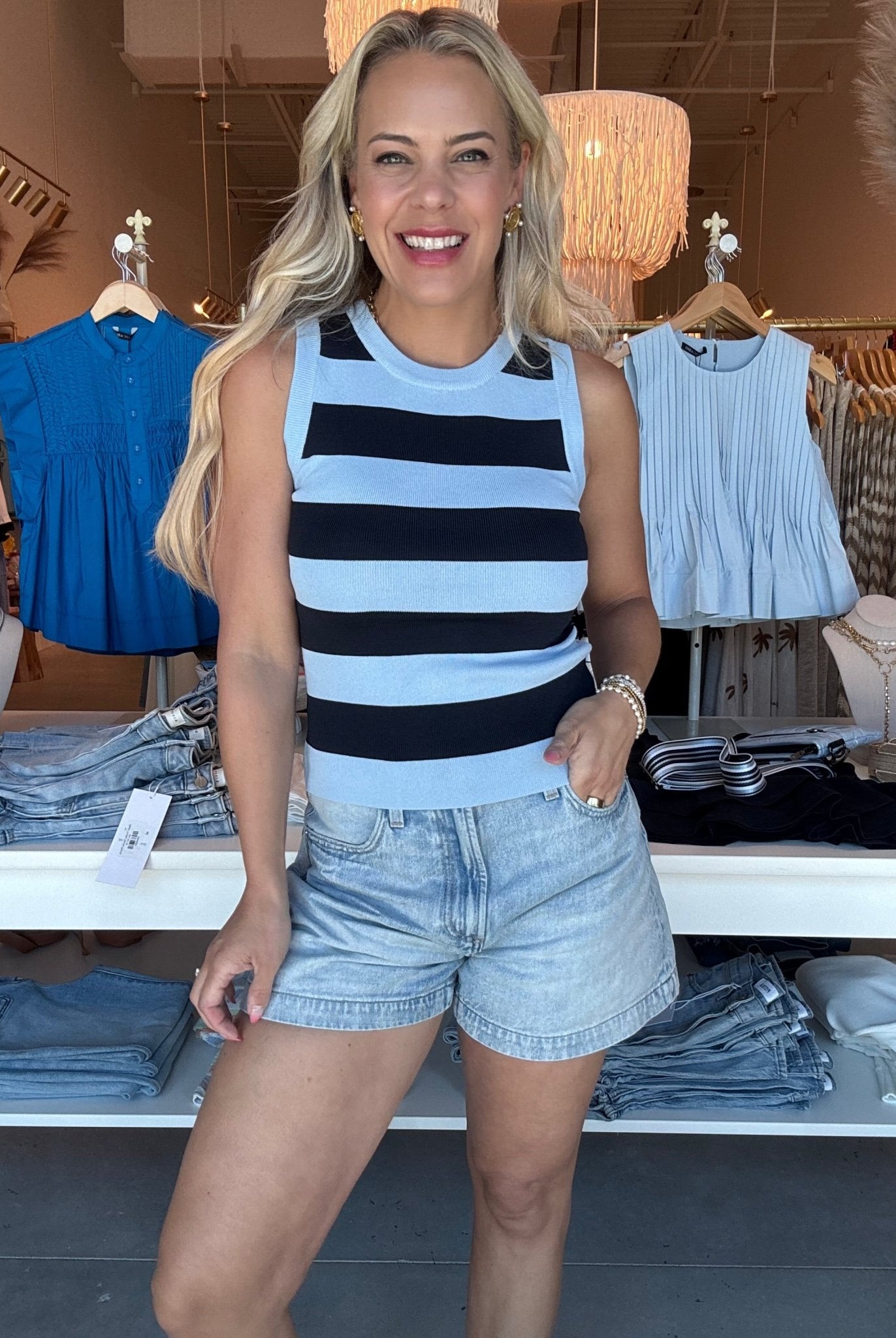 Lucy Paris Curren Striped Tank - Fleur - De - Lis Boutique
