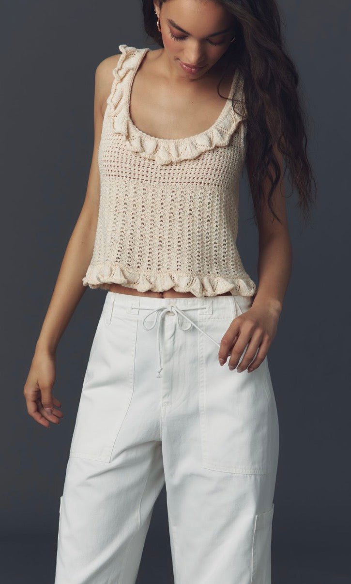 Pistola Sabrina Utility White Pants - Fleur - De - Lis Boutique