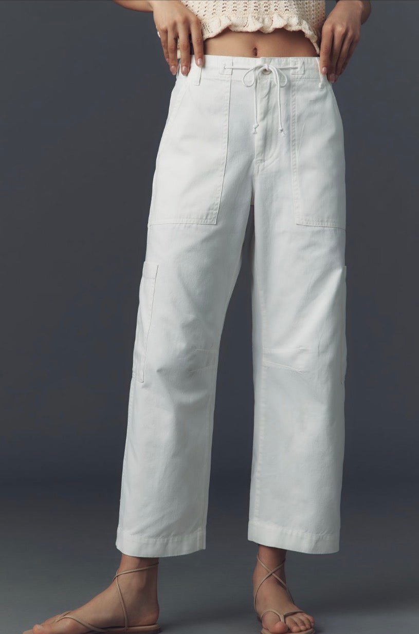Pistola Sabrina Utility White Pants - Fleur - De - Lis Boutique