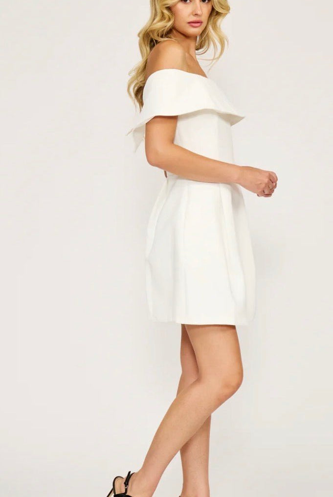 Lucy Paris Erin Off The Shoulder Mini Dress - Fleur - De - Lis Boutique