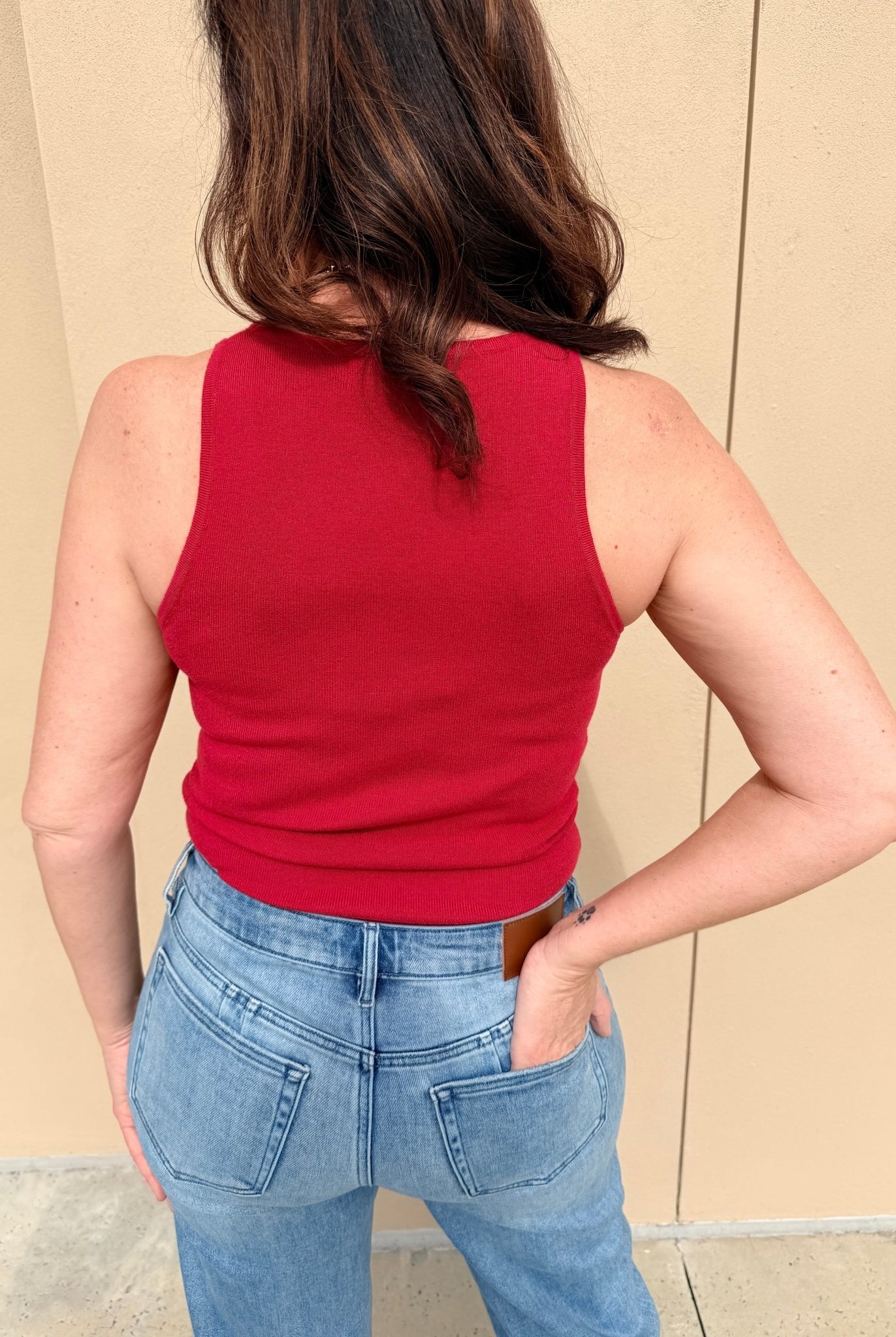 Elan Heart Tank in Red - Fleur - De - Lis Boutique