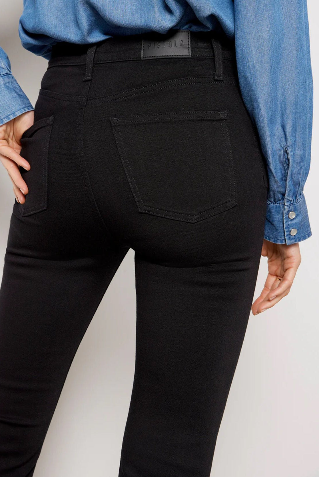 Pistola Lennon High Rise Crop Bootcut Jean Noir - Fleur - De - Lis Boutique