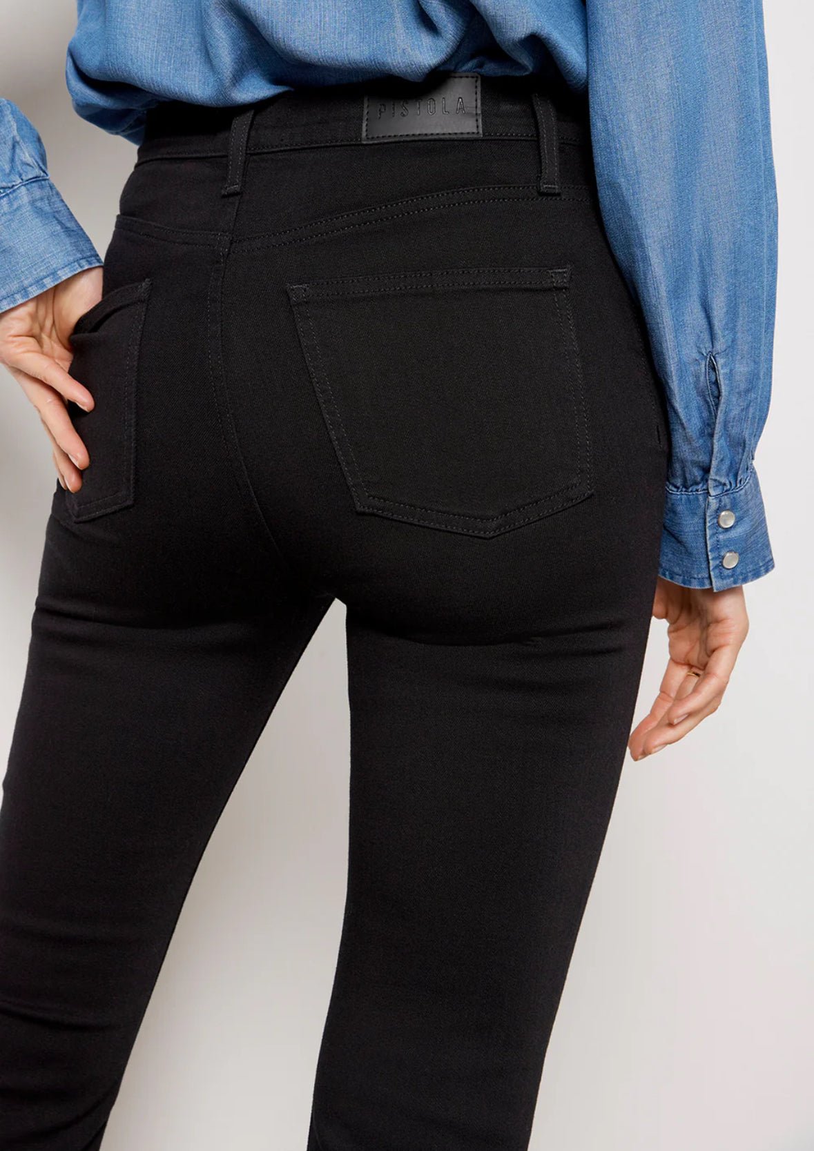 Pistola Lennon High Rise Crop Bootcut Jean Noir - Fleur - De - Lis Boutique