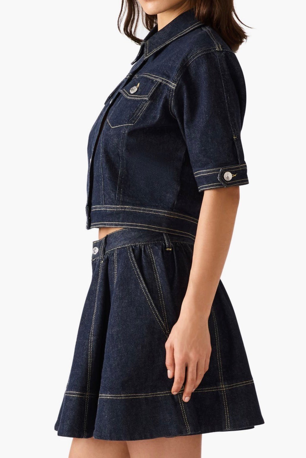 Steve Madden Denim Trucker Jacket - Fleur - De - Lis Boutique