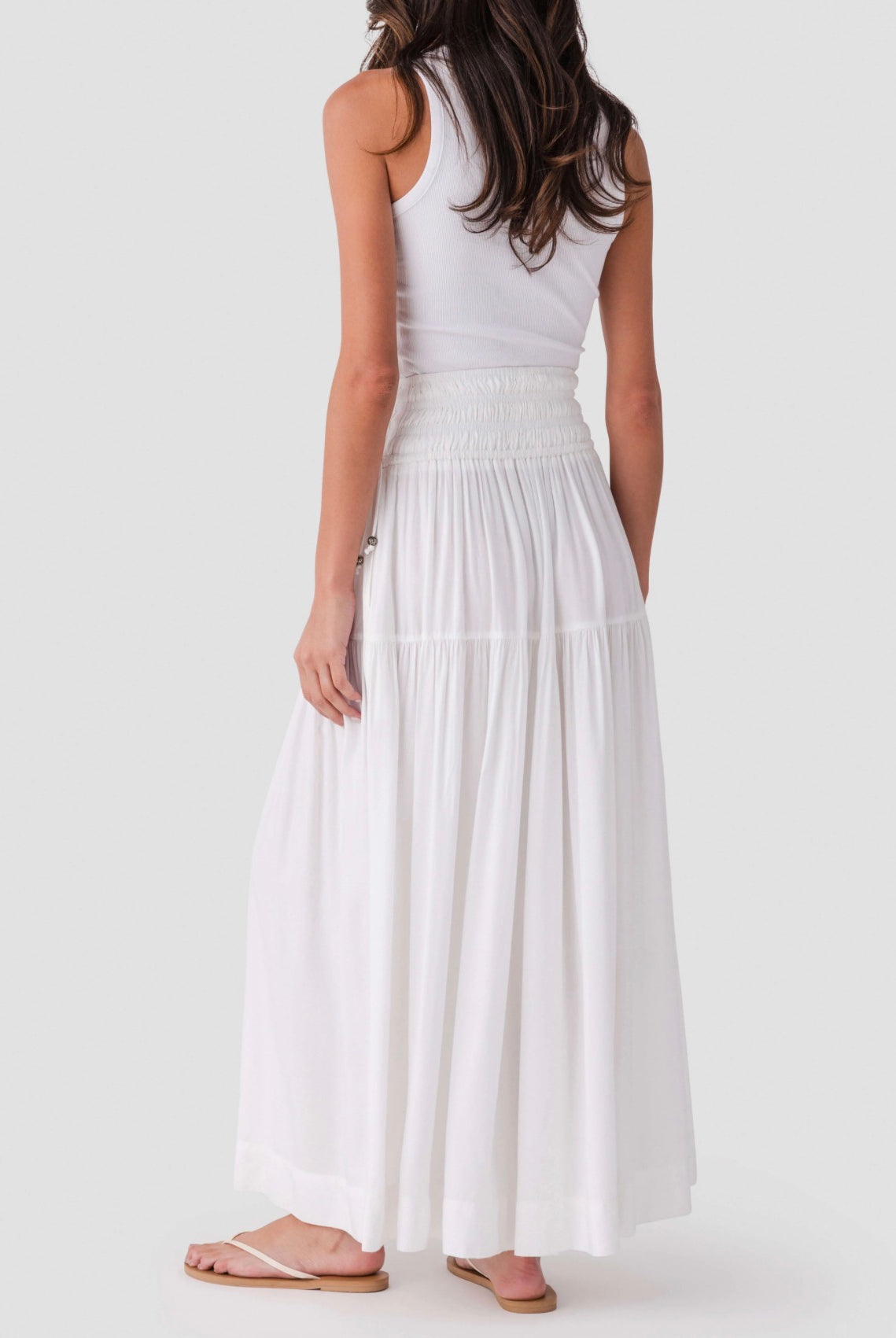 Elan Smocked Midi Skirt Resort - Fleur-De-Lis Boutique