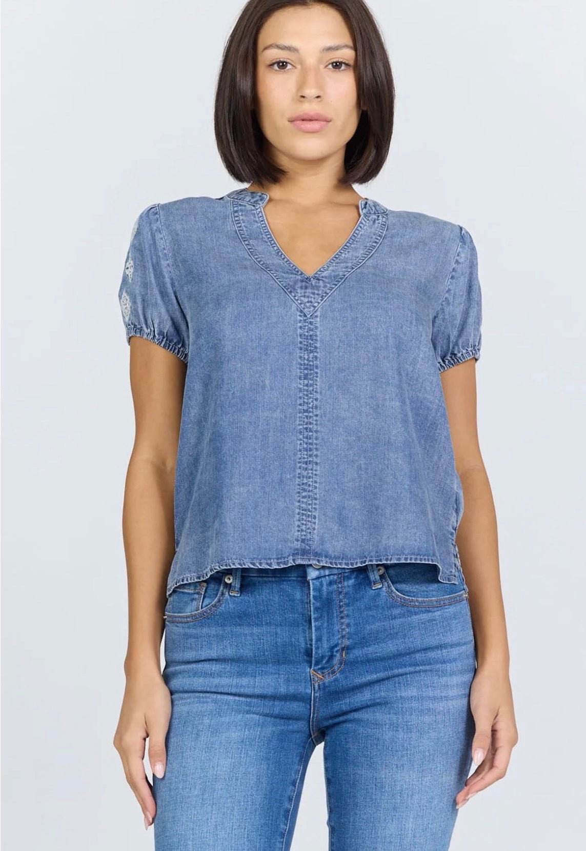 Dear John Chaya Top Blue Steel - Fleur - De - Lis Boutique