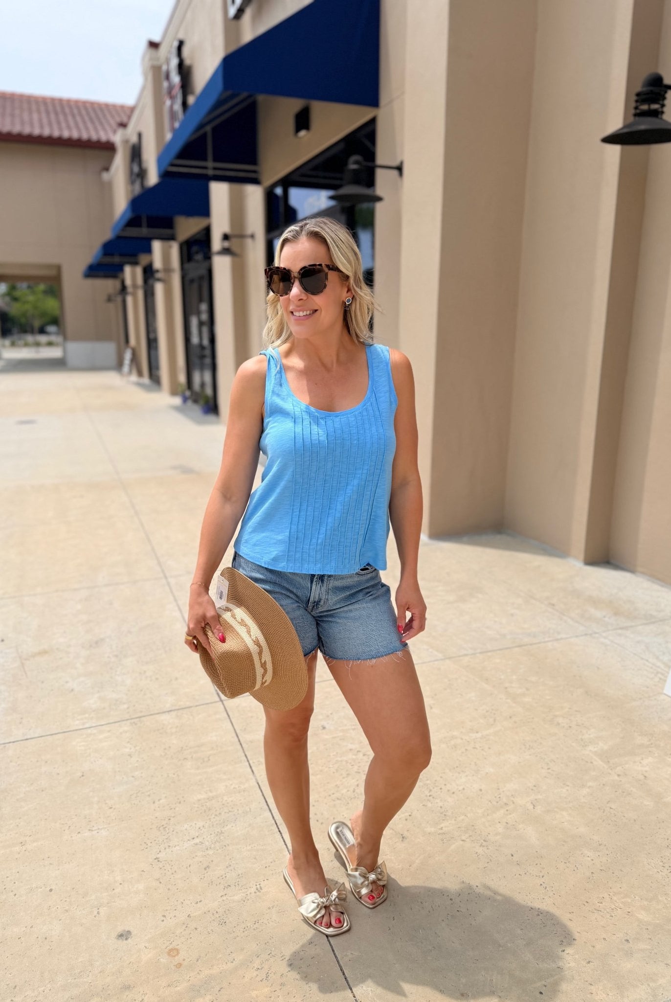 Another Love Dakota Top Blue Marina - Fleur - De - Lis Boutique