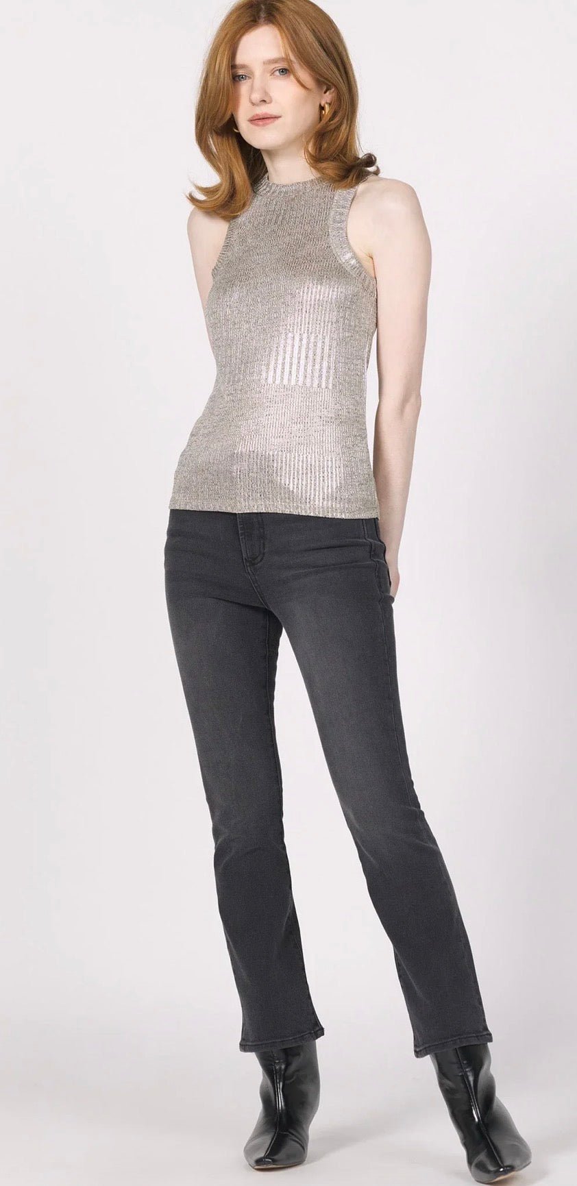 Another Love Pamela Top Silver Foil - Fleur-De-Lis Boutique
