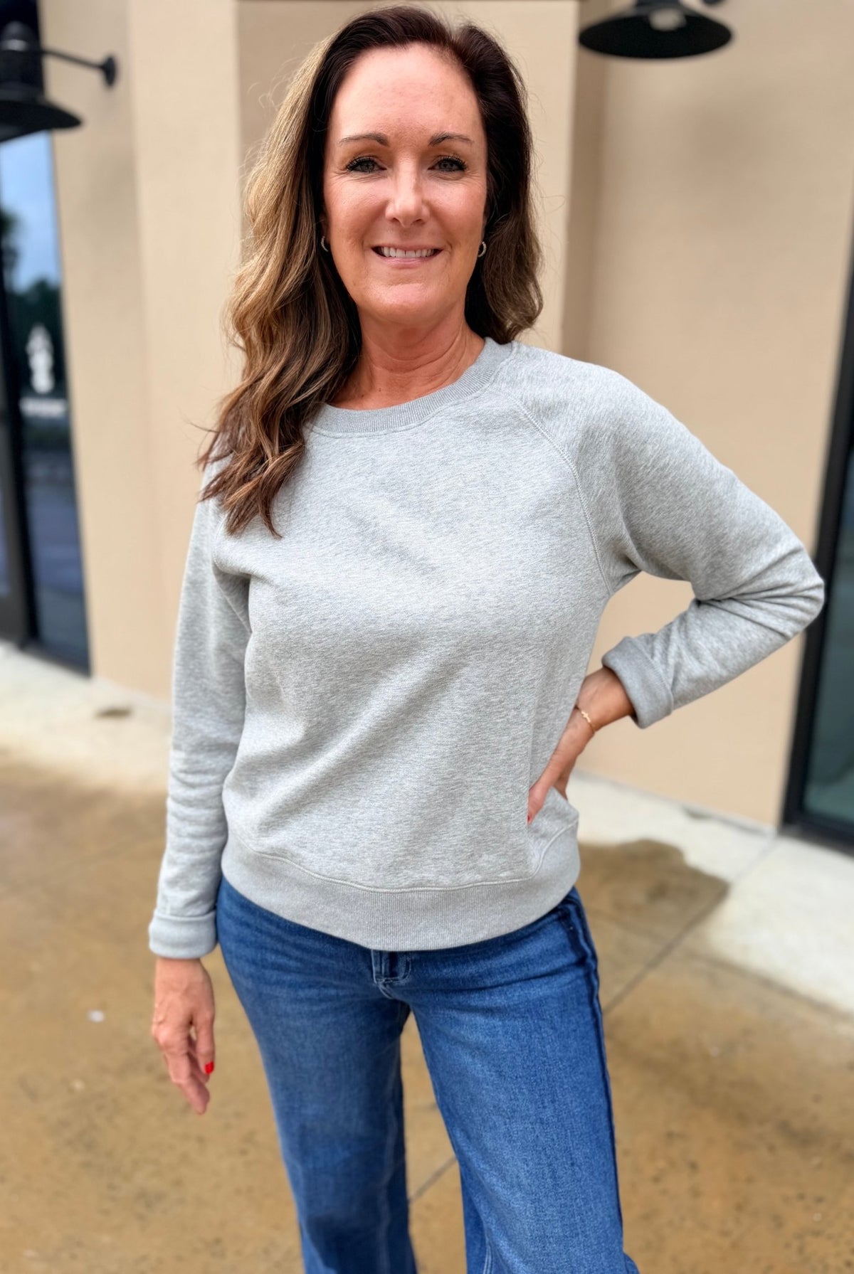 Another Love Astra Top Heather Grey - Fleur-De-Lis Boutique