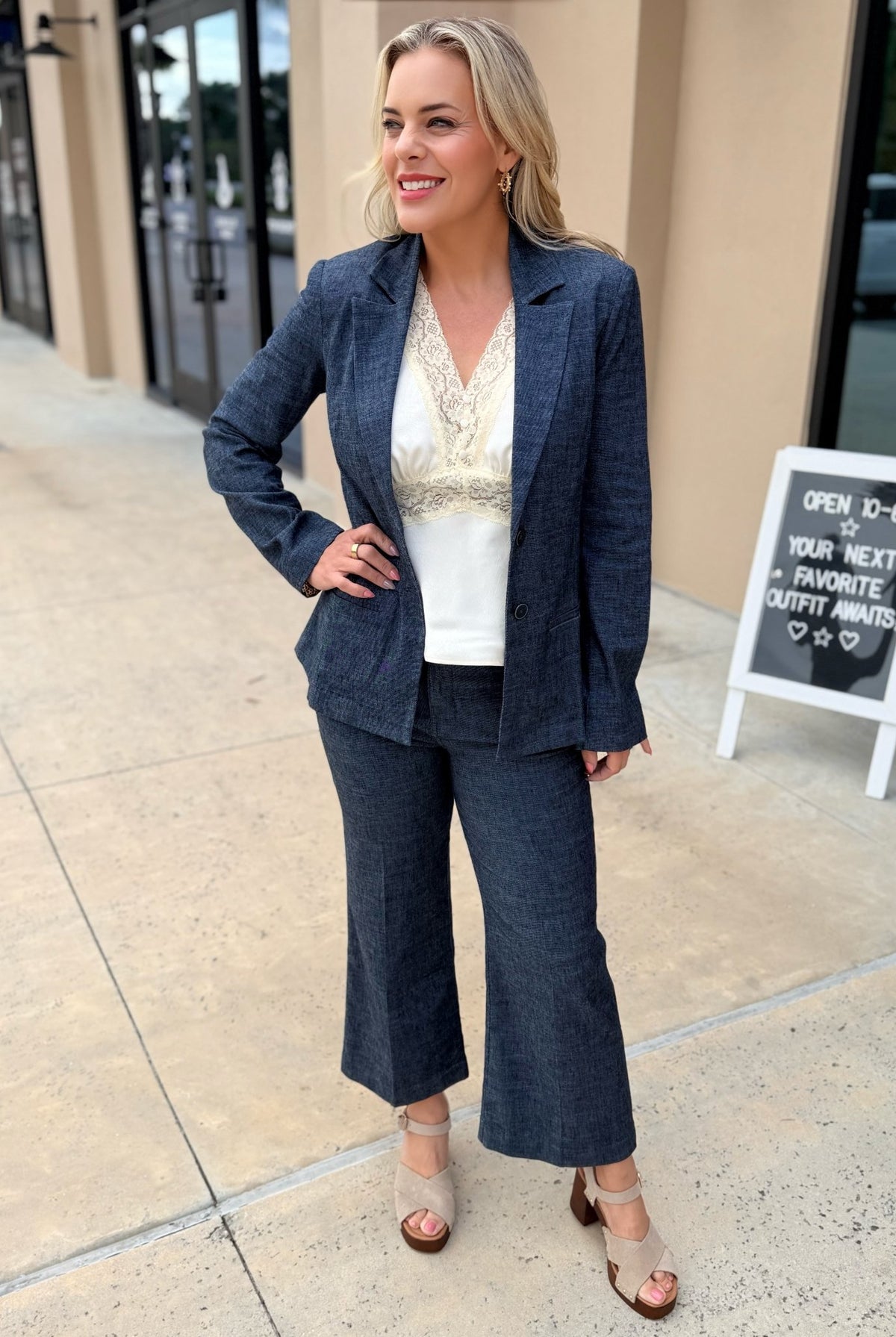 Level 99 Lennox Blazer Stargazer New Ozone - Fleur-De-Lis Boutique