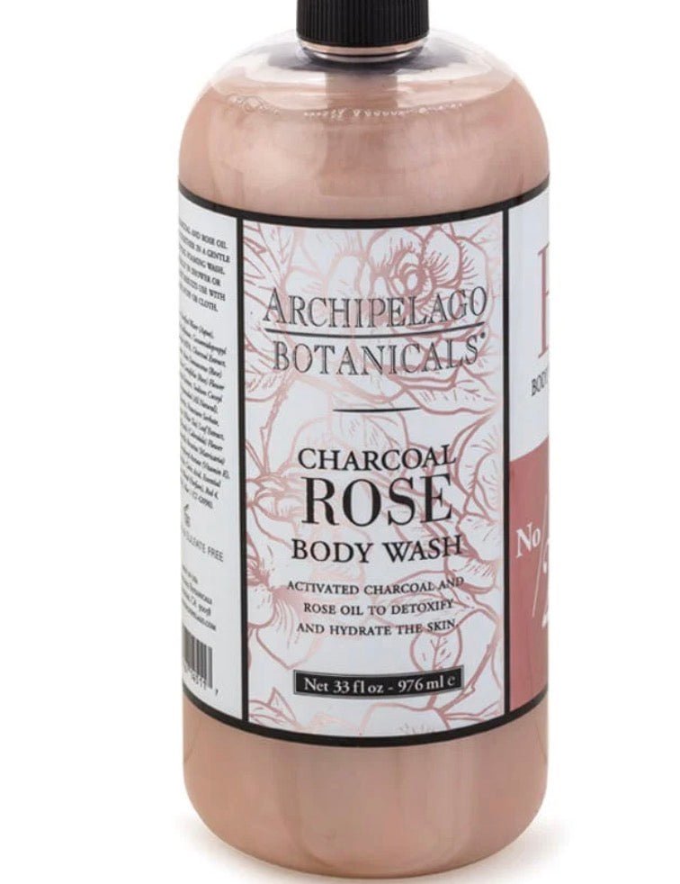 Archipelago Charcoal Rose Body Wash 33oz - Fleur - De - Lis Boutique