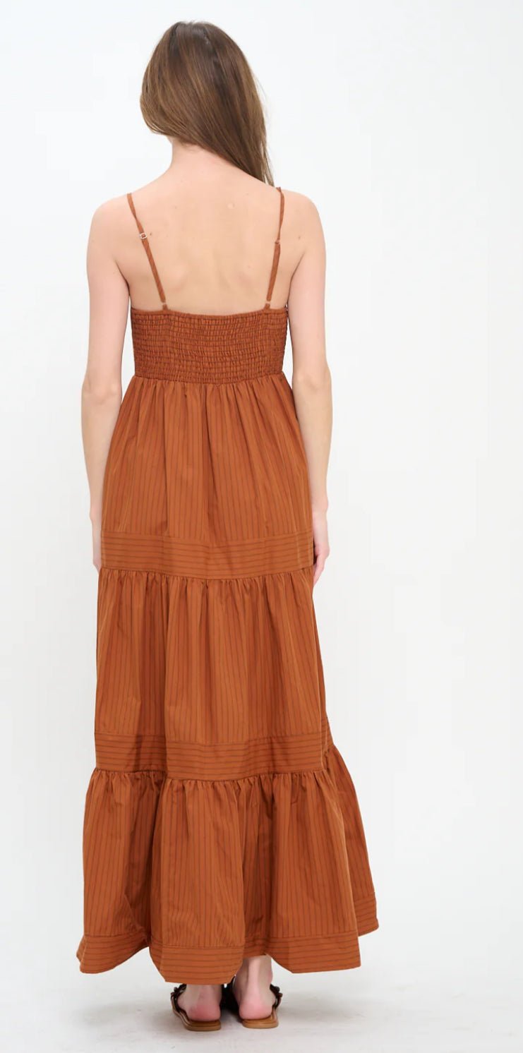Meet Me In Santorini Terracotta Ridge Maxi Dress - Fleur - De - Lis Boutique