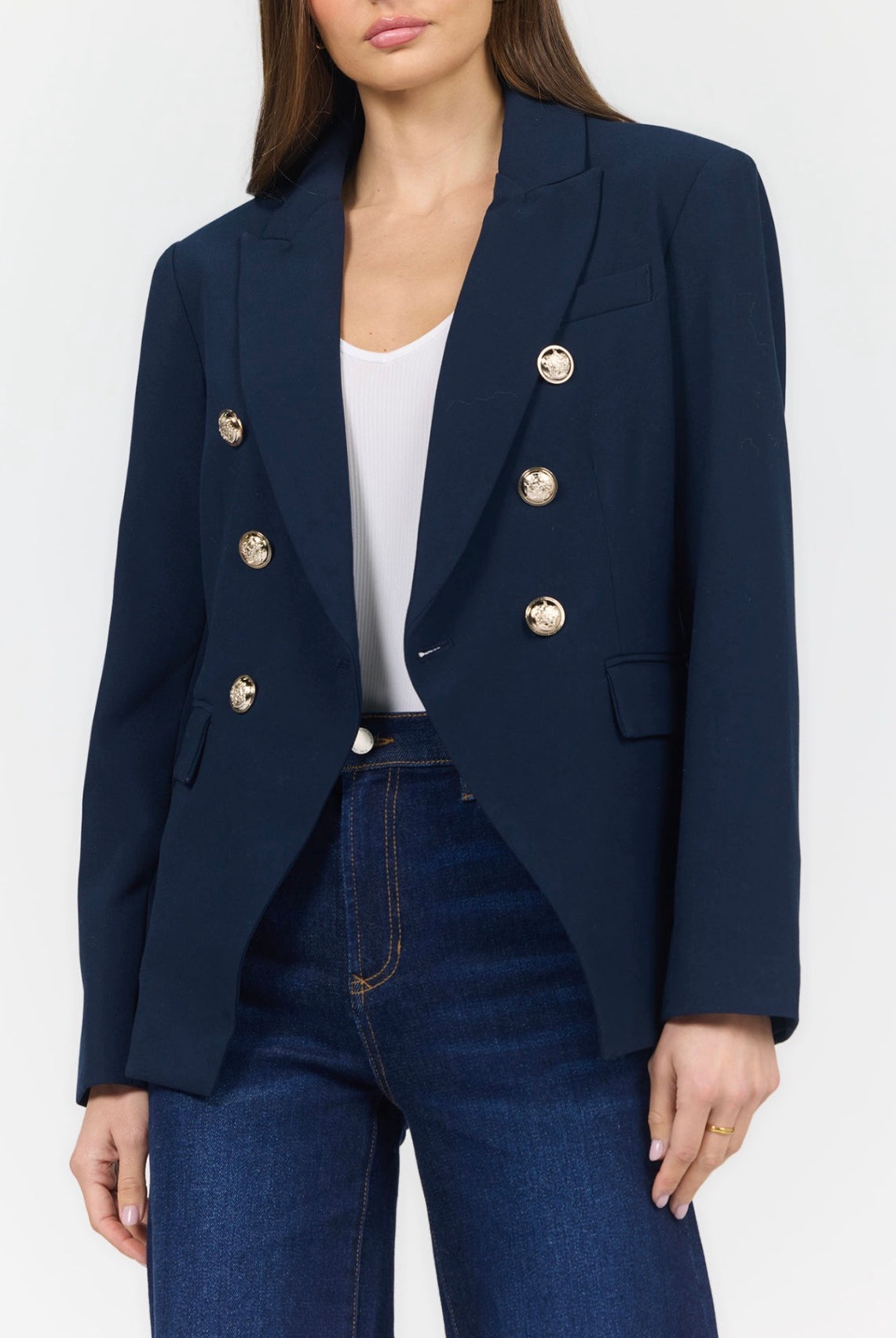 Dear John Rowena Blazer Navy - Fleur-De-Lis Boutique